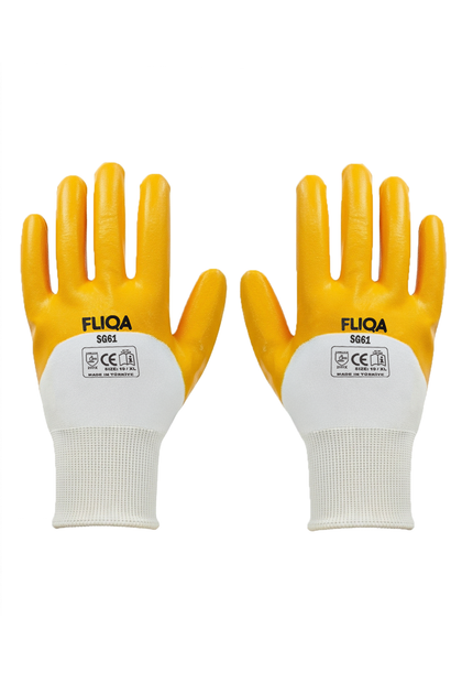 FLIQA SG61 1/2 Nitril Aşınmaya Dayanıklı İş Eldiveni
