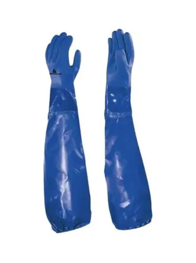 VE766 Kimyasal Koruyucu Eldiven – 62 cm Uzunluk, PVC Kaplama ile Üstün Koruma